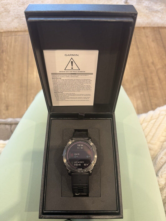 Garmin fēnix 7X Pro Sapphire Solar Edition GPS Watch - Carbon Grey/Black